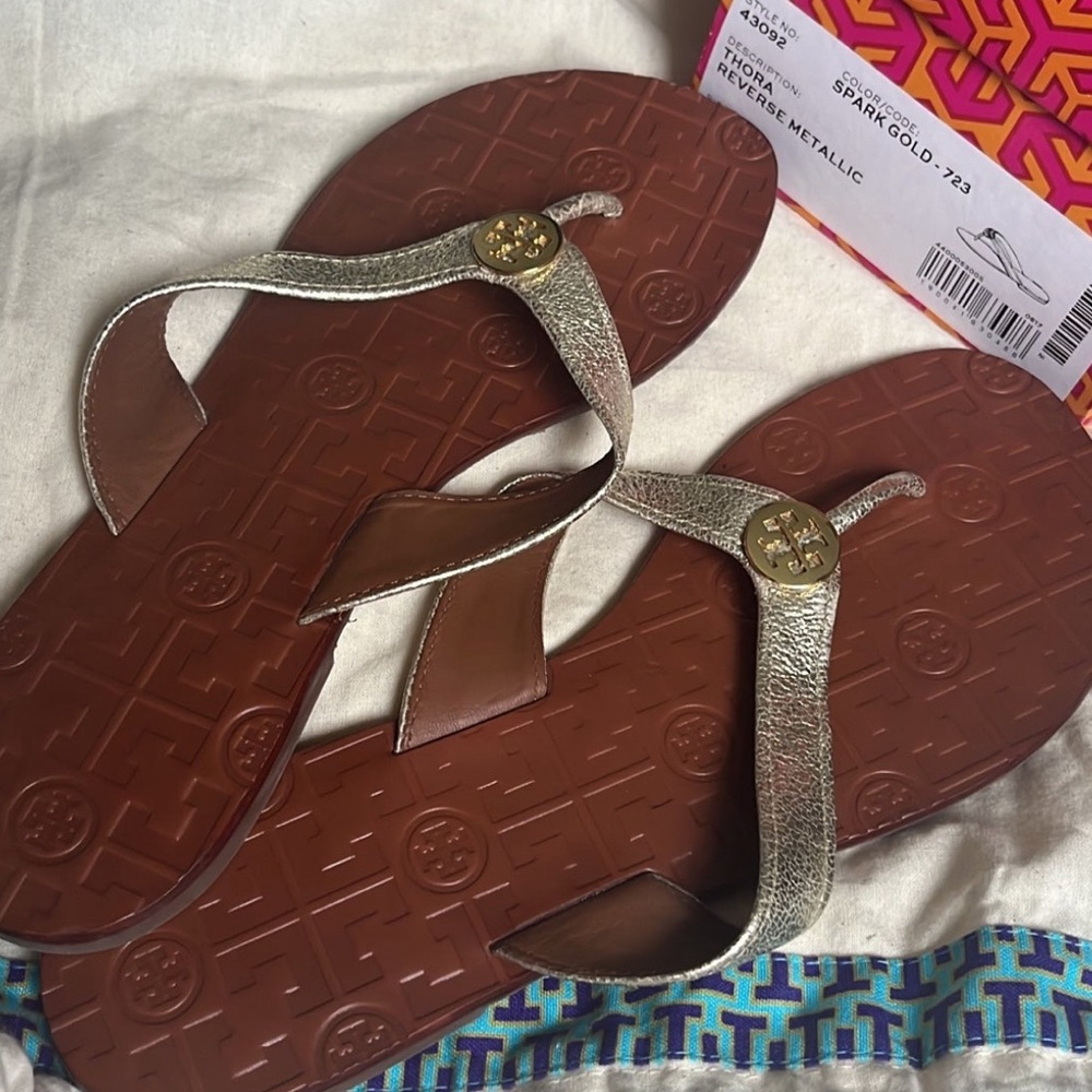 Tory Burch Metallic Sandals